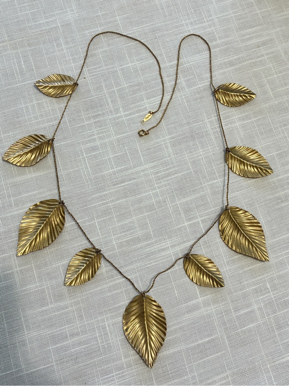 Napier 80’s Golden Leaves Necklace